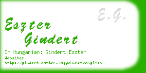 eszter gindert business card